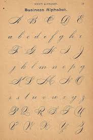 1890s Calligraphy Print Page Capital Letters Ornamental Writing Pen Flourishing Flipside Business Alphabet Calligraphy Print Copperplate Calligraphy Calligraphy Handwriting