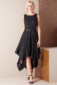 Glitter Hanky Hem Dress In Black Roman Originals Uk Dresses Hem Dress Womens Dresses