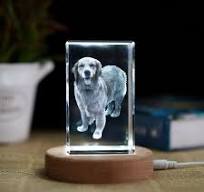 Custom 3D Crystal Photo Gift, Personalized 3D Photo Engraved ...