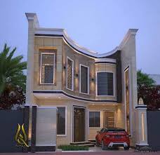 واجهات بيوت عراقية عرض 5 متر و أقل منوع Arab Arch House Styles House Design Design