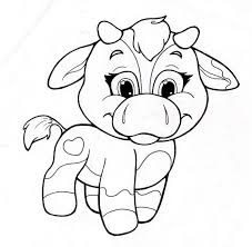 It's an enjoyable morning for this spotted cow. Cute Baby Cow Coloring Pages Free Image Download