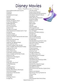 Free Disney Movies List Of 400 Films On Printable Checklists Disney Movies List Disney Original Movies Disney Movies