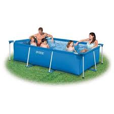 Decouvrez en photos et video nos modeles ! Piscine Tubulaire Rectangulaire 3x2x0 75m Metal Frame Intex Pas Cher A Prix Auchan