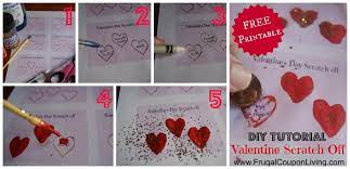 Fill the paper with crayon shapes and patterns, making sure to press hard. Diy Valentine Series Valentine S Day Scratch Off Tickets