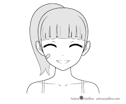 Drawing process of young woman anime style character. How To Draw Anime Characters Tutorial Animeoutline