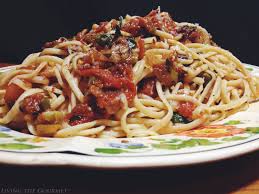 Fresh Tomato Anchovy Sauce With Spaghetti Featuring Segura Viudas Estate Sparkling Wines Living The Gourmet Recipe Spicy Dishes Fresh Tomatoes Pasta Dishes