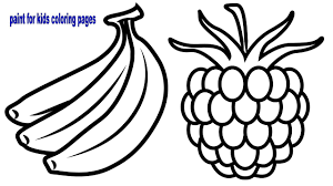 The name of this fruit is certainly no stranger to the ear, right? Coloring Page Raspberry And Banana Coloring Fruits For Children Youtube