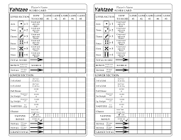 Check spelling or type a new query. Yahtzee Score Card