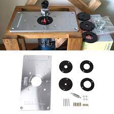 Aluminum Router Table Insert Plate W 4 Rings For Woodworking Benches Router Table Plate Router Table Router Table Insert Woodworking Bench