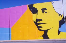 DOWNTOWNBURG — The Bombproof's mural of Lucy Simms