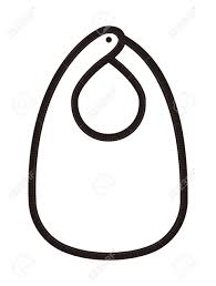 Baby Bib Vector Template Illustration Blank Design Space Black X White Royalty Free Cliparts Vectors And Stock Illustration Image 128479855