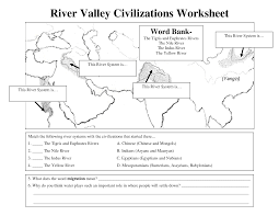 River Valley Civilizations Worksheet River Valley Civilizations Social Studies Worksheets Ancient World History