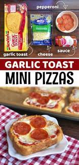 Quick Easy Mini Garlic Toast Pizzas The Lazy Dish Recipe Easy Meals For Kids Recipes Easy Food To Make