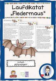 Laufdiktat Fledermaus Unterrichtsmaterial Im Fach Deutsch Unterrichtsmaterial Fledermaus Sekundarstufe