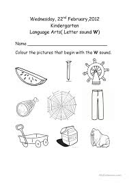 Kindergarten alphabet worksheets & printables. Worksheet On The Letter W English Esl Worksheets For Distance Learning And Physical Classrooms