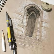 Tasting My Toned Tan Strathmore Sketchbook Sketch Graphic Drawing Pencil Pencildrawing A Architecture Sketchbook Architecture Drawing Urban Sketching