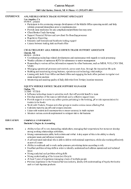 Based on our sample resumes, candidates to this job are required to demonstrate technical expertise depending on their given field, organizational skills, communication abilities, teamwork, and computer competencies. Middle Office Trade Support Resume Samples Velvet Jobs