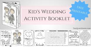 Download Free Printable Kid S Wedding Activity Booklet The Quiet Grove