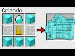 Como Fazer Uma Casa De Diamante Usando A Crafting Table No Minecraft Minecraft Crafts Minecraft Banner Designs Diy Minecraft