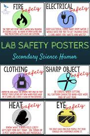 Grab Your Students Attention With These Free Snarky Lab Safety Posters Meant For Secondary Science Classrooms W Lab Safety Poster Secondary Science Lab Safety