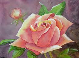 Manuela Pizzorni “Rosa d'autunno” Acquerello su carta 23×30,5