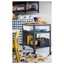 Bror Servierwagen Schwarz Kiefersperrholz Ikea Osterreich Pine Plywood Utility Cart Ikea