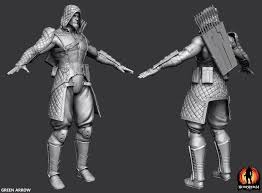 Artstation Green Arrow Injustice Gods Among Us Solomon Gaitan Figurin Hombres