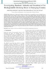 Accept chip cards and apple pay everywhere. Pdf Investigating Students Attitude And Intention To Use Biodegradable Drinking Straw In Emerging Country