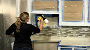 If you're painting wood cabinets, our advance primer (790) has great adhesion that provides the proper foundation for any advance finish. How To Paint Kitchen Cabinets With A Paint Sprayer Youtube