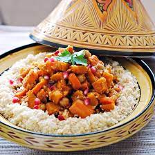 Butternut Squash Sweet Potato And Chickpea Tagine Recipe Tagine Recipes Tagine Cooking Recipes