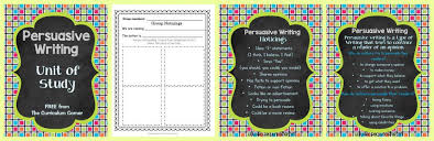 Informational writing lesson plans are in unit 4. Persuasive Writing Unit Of Study The Curriculum Corner 123