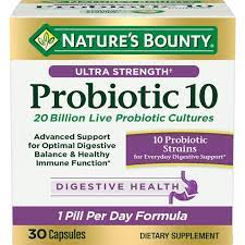 Nature S Bounty Ultra Strength Probiotic 10 Capsules 30 Ct Walmart Com Walmart Com