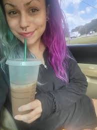 My get by iced coffee. Waiting to pick up my kids from elem and middle  school.