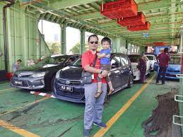 Masa perjalanan dalam 2 jam (berbanding 1jam15min jika dengan feri penumpang). First Time Naik Feri Masuk Pulau Pinang Ana Suhana