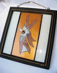 Reverse Painting On Glass Icon Depicting A Seraph Angel Painting Acrylic Colors Glass Panels