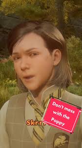 Imelda about to catch something and it ain't a Puffskein. 🫣  #hogwartslegacyedit #hogwartslegacy #poppysweeting #imeldareyes #hufflepuff