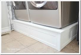 Washer and dryer pedestals are popular because they raise the height of the appliances making them easier to use. Build Washer And Dryer Platform The Idea Room