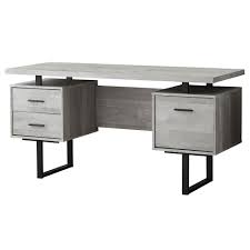 Grey desks & computer tables : Modern Desks Markham Grey Black Desk Eurway Modern