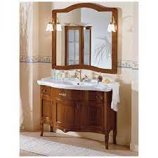 Shop chic composizione arredo bagno arte povera 105 cm con colonna. Bagno Italia Mobile Da Bagno Arte Povera 109 Cm Arredo Fatto A Mano Mobili In Noce Massello Eprice