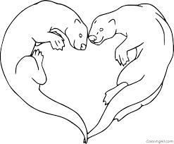 Otters are the most adorable animals and pretty smart too. Otter Coloring Pages Coloringall