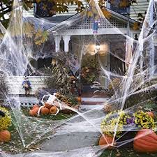 Ghost decorations,4 pack halloween hanging ghosts for halloween party decoration, cute flying ghost decorations for front yard patio lawn garden party décor and holiday halloween hanging decorations. Amazon Com Sizonjoy 800 Sqft Halloween Stretch Spider Web Decorations Large Cobwebs For Indoor Outdoor Halloween Decorations Halloween Theme Party Garden Outdoor