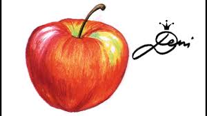 Twilight Apple Drawing Apfel Zeichnen Malen Lernen How To Draw An Apple Kak Se Risuva Yablka Youtube