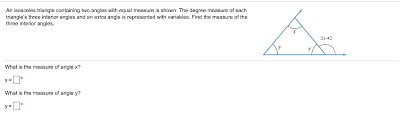 How many degrees do the three angles of a triangle contain? An Isosceles Triangle Containing Two Angles With Chegg Com