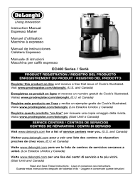 Not only should the machine be magnificent, but the coffee should be too! Delonghi Ec460 User Manual Manualzz