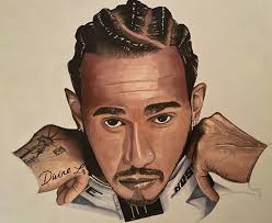 Some Lewis Hamilton art I drew in pen : r/formula1