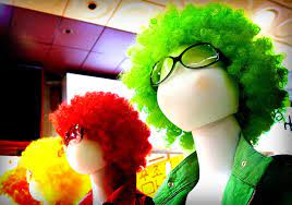 Dijual wig rambut palsu sambung model kartun hewan warna gradasi untuk wanita berkualitas. Wig Wiktionary