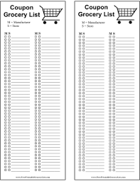These grocery lists and shopping lists are easy to download and print. Printable Coupon Grocery List