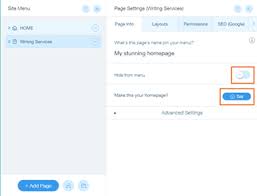 Wix Editor Managing Your Page Settings Help Center Wix Com