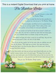 Cazual creations in memory of pet rainbow bridge memorial poem sentimental. Rainbow Bridge 8x10 Digital Download For Framingrainbow Etsy Rainbow Bridge Cat Rainbow Bridge Dog Rainbow Bridge Poem