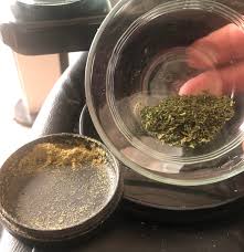 The weed eater will chew your leaves up within a few minutes. Didn T Know What To Do With My Leftover Sugar Leaves So I Thought I D Grind Em Up Can T Believe The Pile Of Kief From That Lil Bit Cannabiscultivation